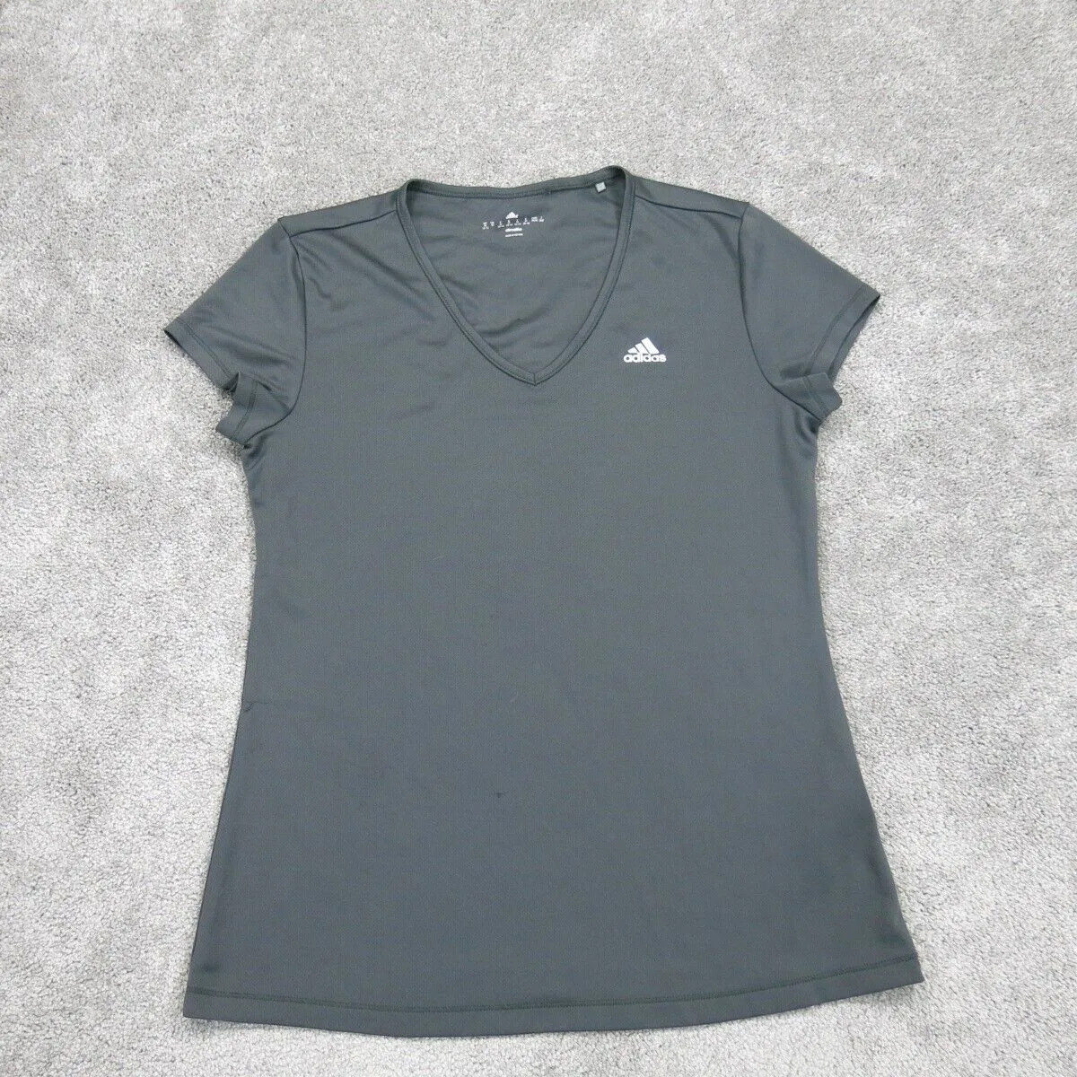 Adidas Climalite Mens Pullover T Shirt Short Sleeve V Neck Black Size Medium