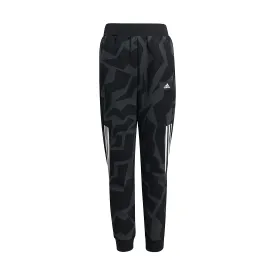 ADIDAS KIDS FUTURE ICONS 3-STRIPES TAPERED-LEG PANTS T-BOTTOM GREY