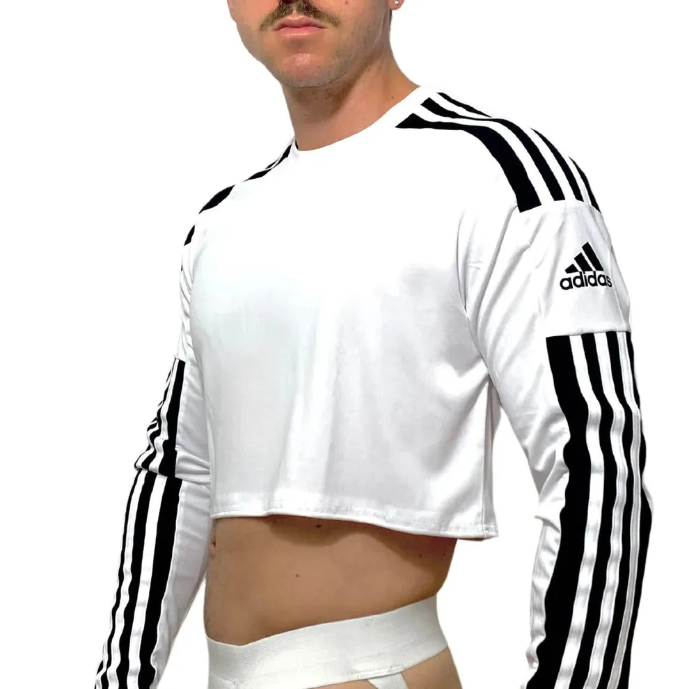 Adidas Sport White Long Sleeve Crop Top BY SNEAKERMASK