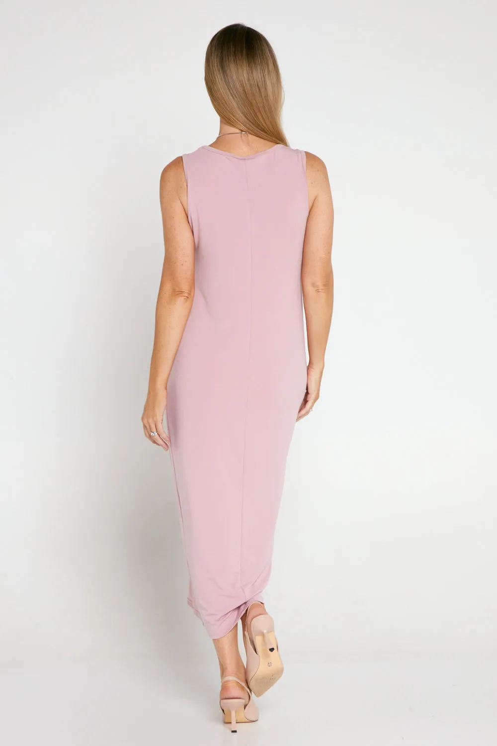 Amy Midi Stretch Slip - Blush