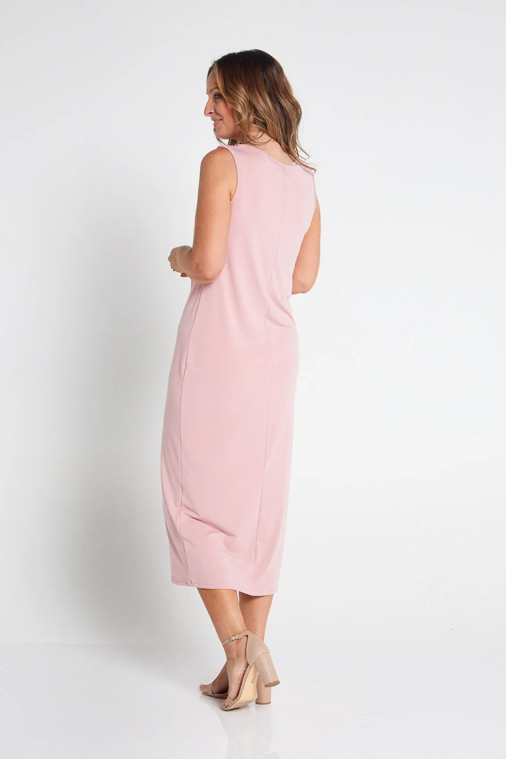 Amy Midi Stretch Slip - Blush