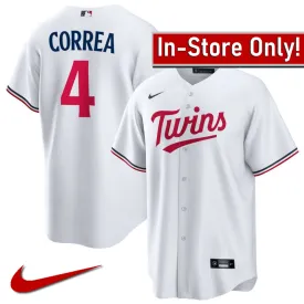 AVAILABLE IN-STORE ONLY! Carlos Correa Nike White Minnesota Twins Home Replica Jersey