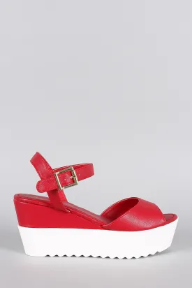 Bamboo Two Tone Wedge