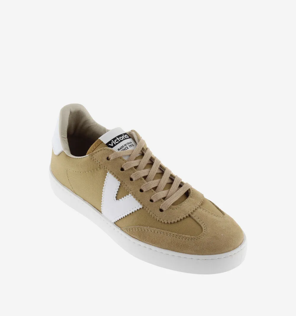 Berlin Split Leather & Nylon Sneaker- Taupe