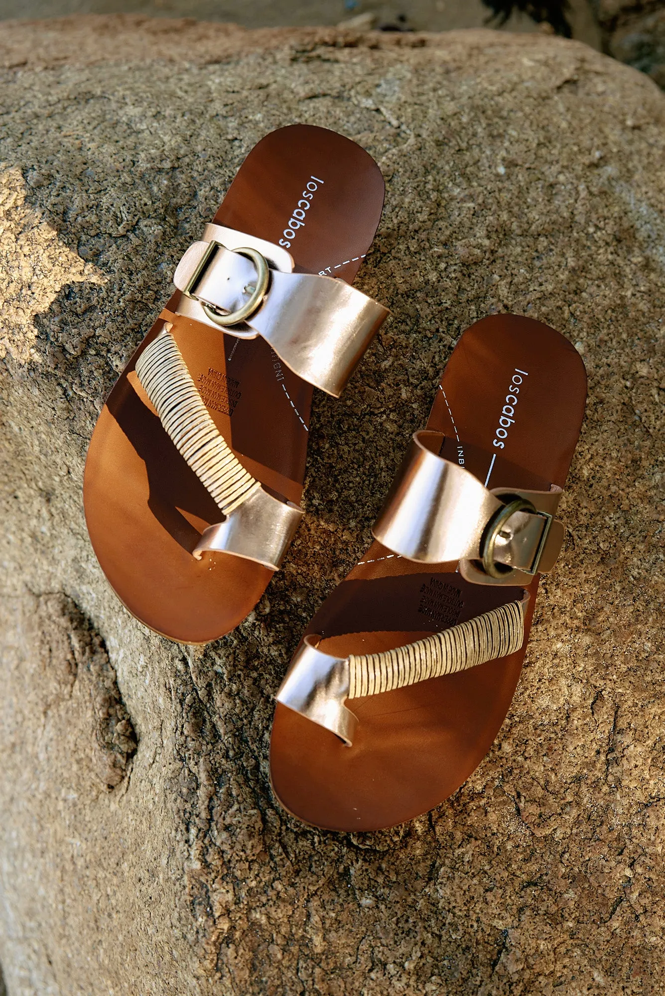 Bria Rose Gold Metallic Slide