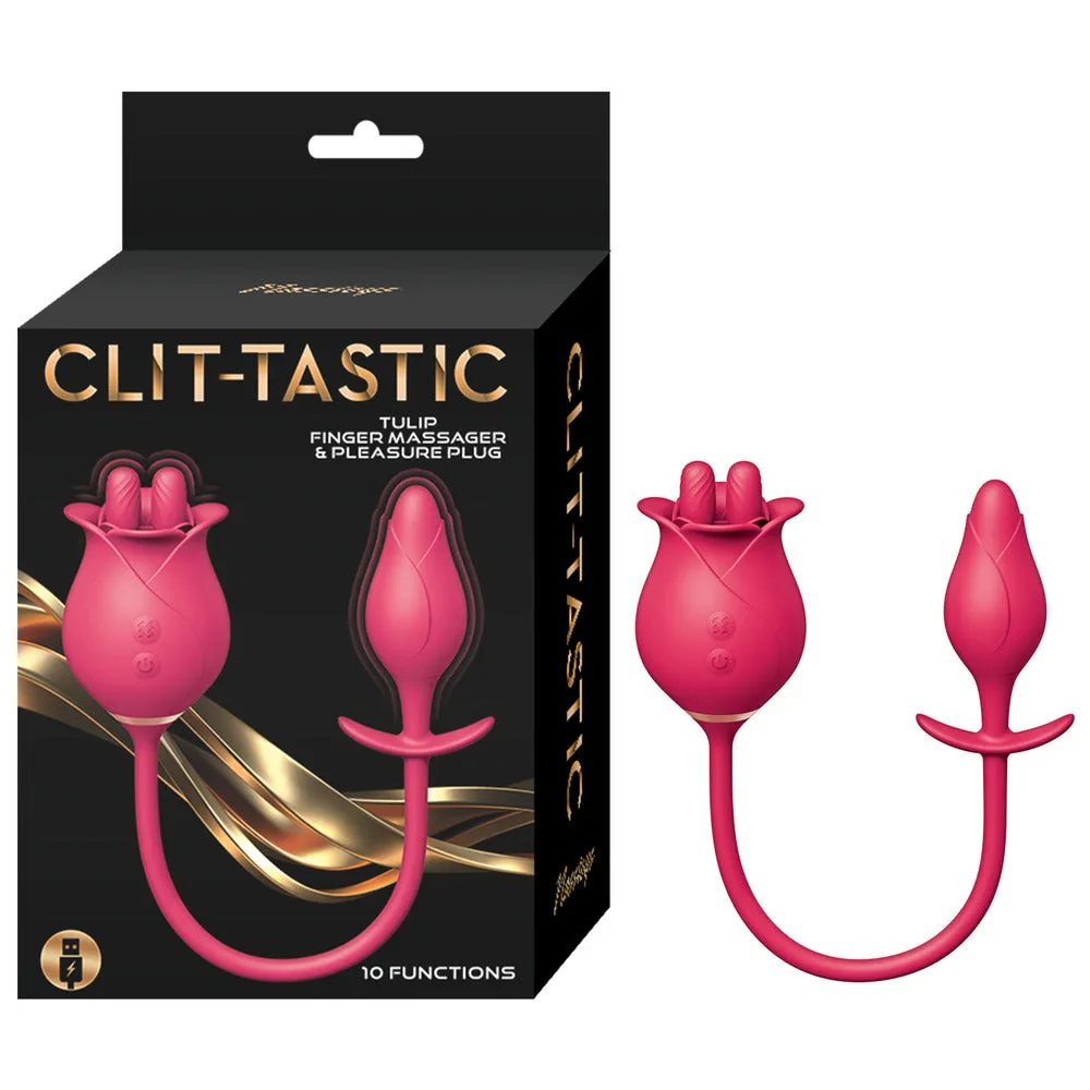 Clit-Tastic Tulip Finger Massager & Pleasure Butt Plug Set