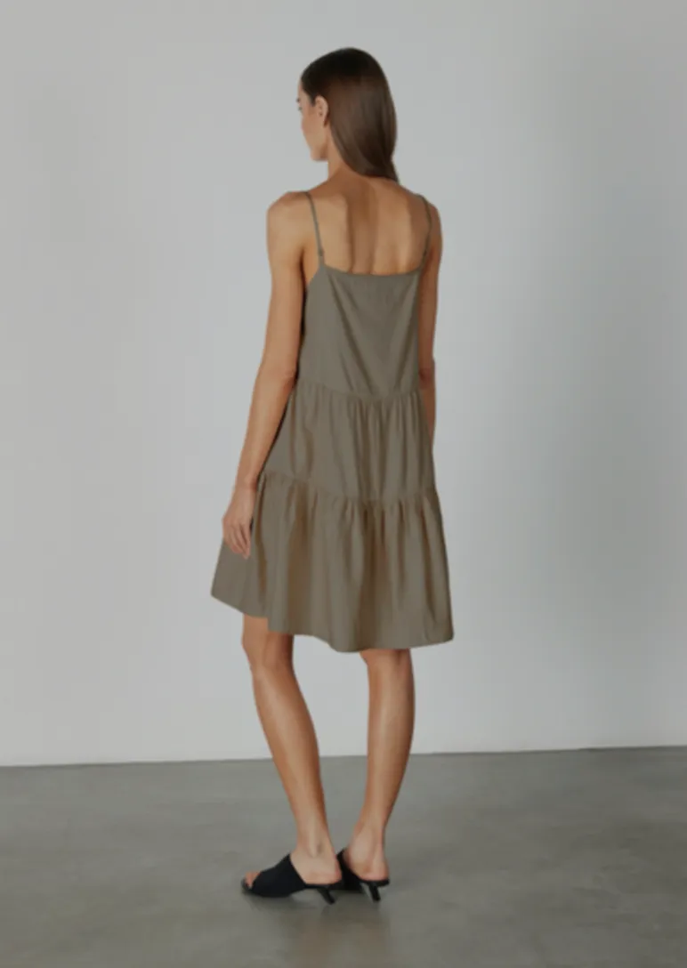 Cool Cotton Tiered Slip Dress