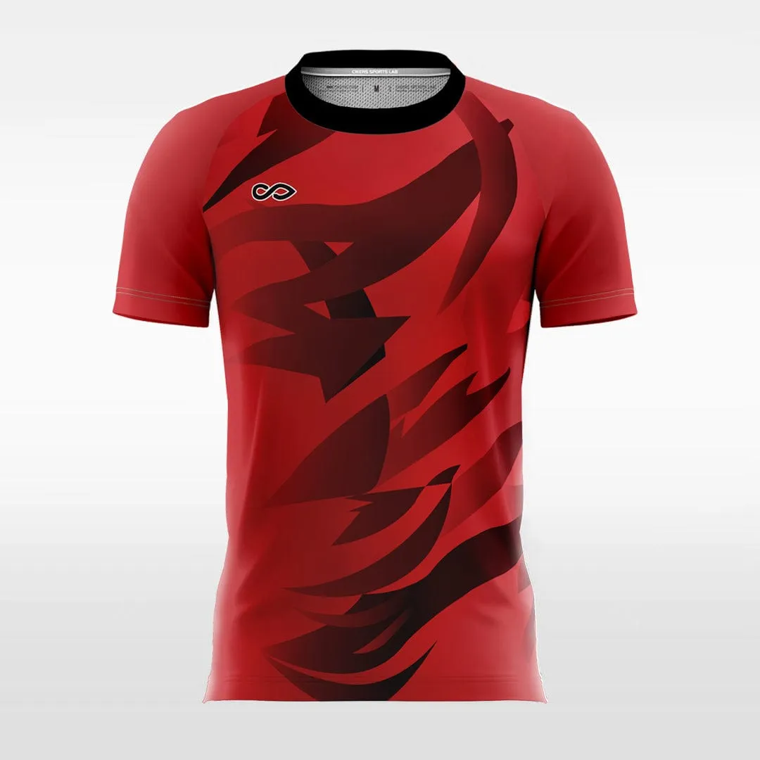 Cool Fire - Custom Kids Soccer Jerseys Design Red Color