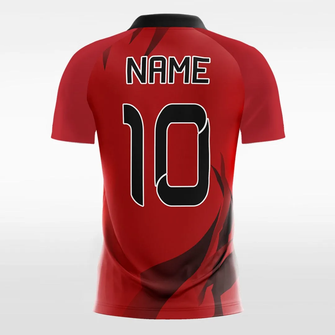 Cool Fire - Custom Kids Soccer Jerseys Design Red Color