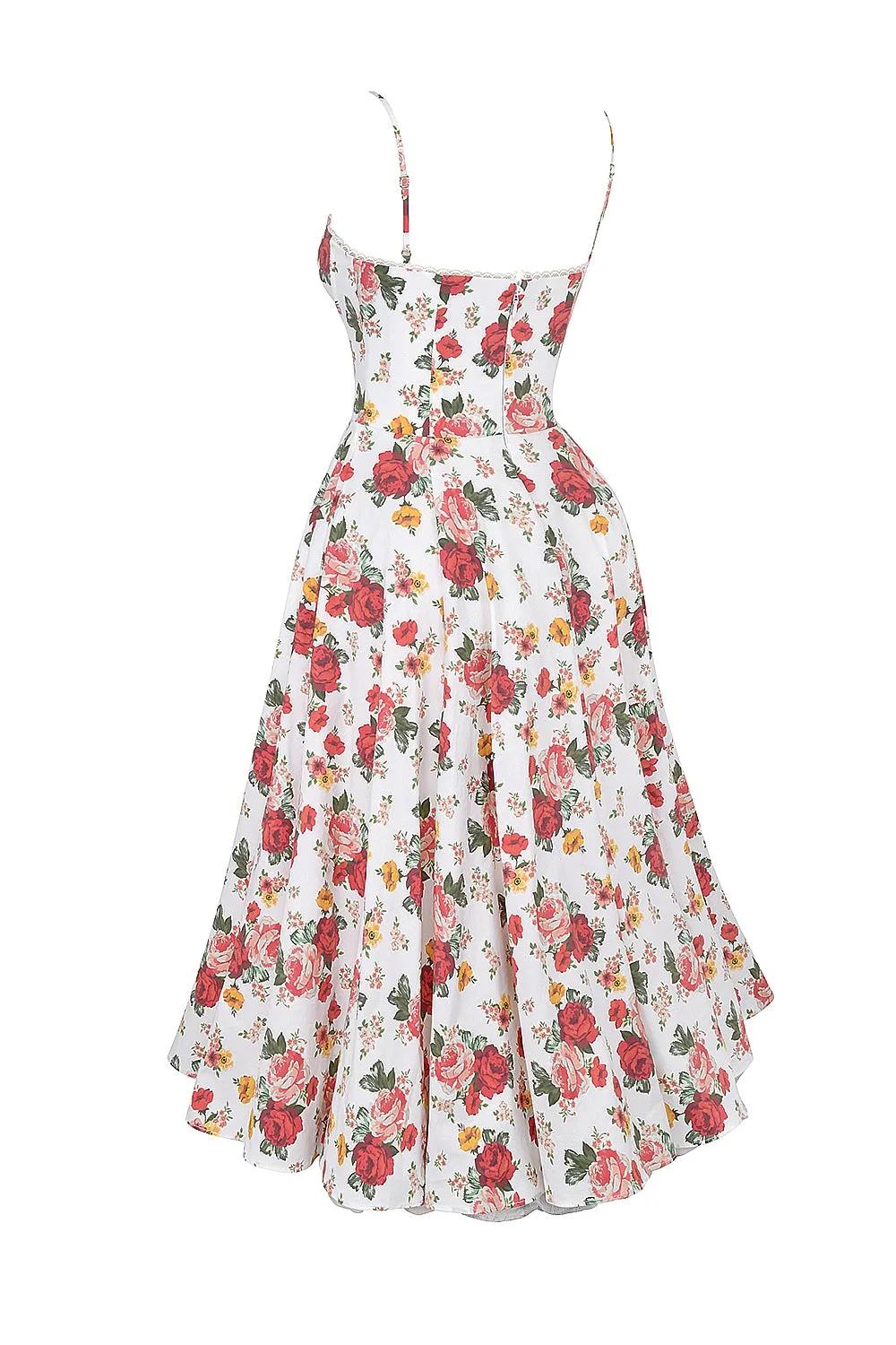 Esme Rose Print Tulle Midi Dress