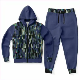 Fractured Fashion Zip Hoodie Jogging Set