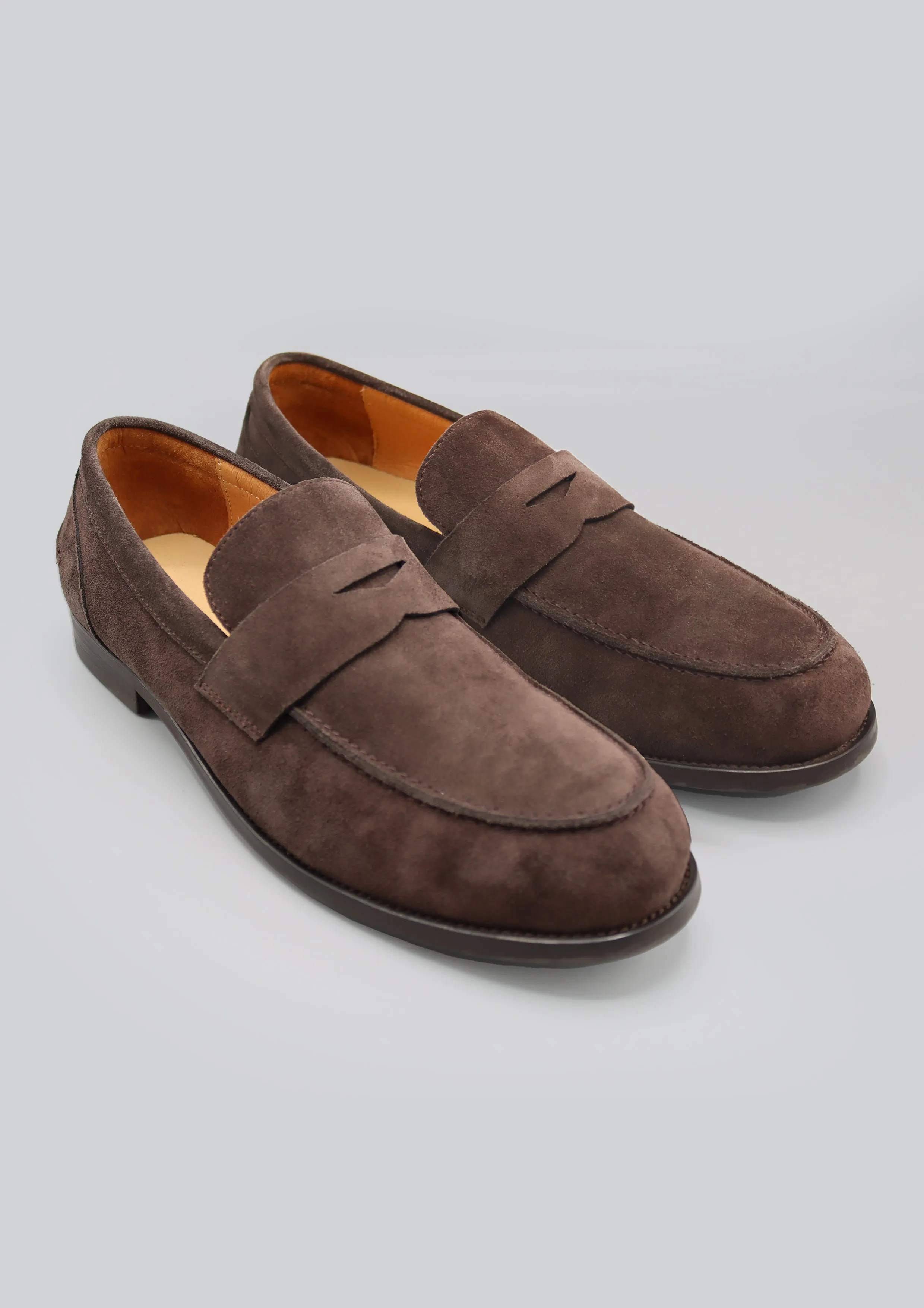 Fredrick Penny Loafer: Brown Suede