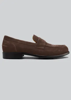 Fredrick Penny Loafer: Brown Suede