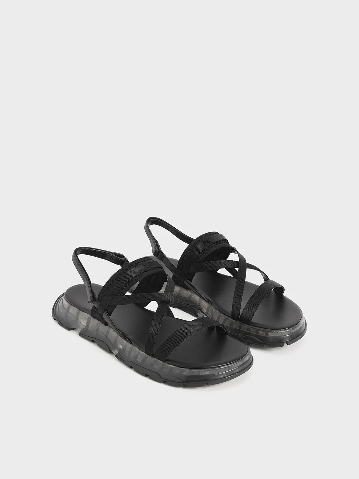 Grosgrain Strappy Flatform Sandals