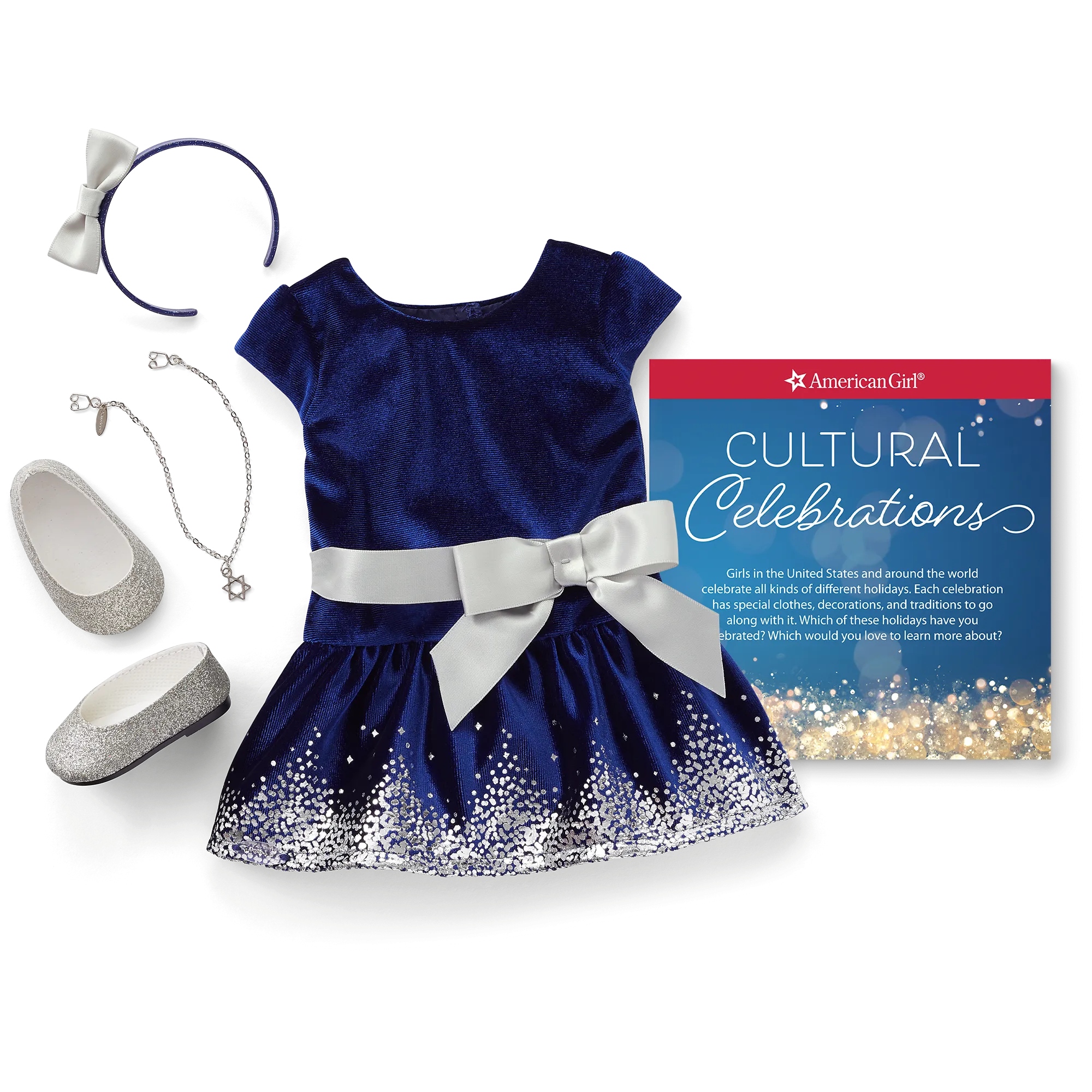 Hanukkah Celebration Outfit for 18-inch Dolls