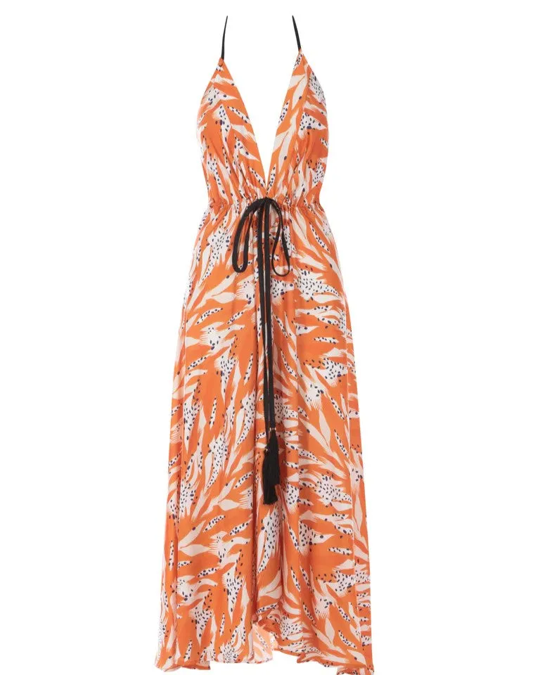 Ibiza Dress Abstract Tiger