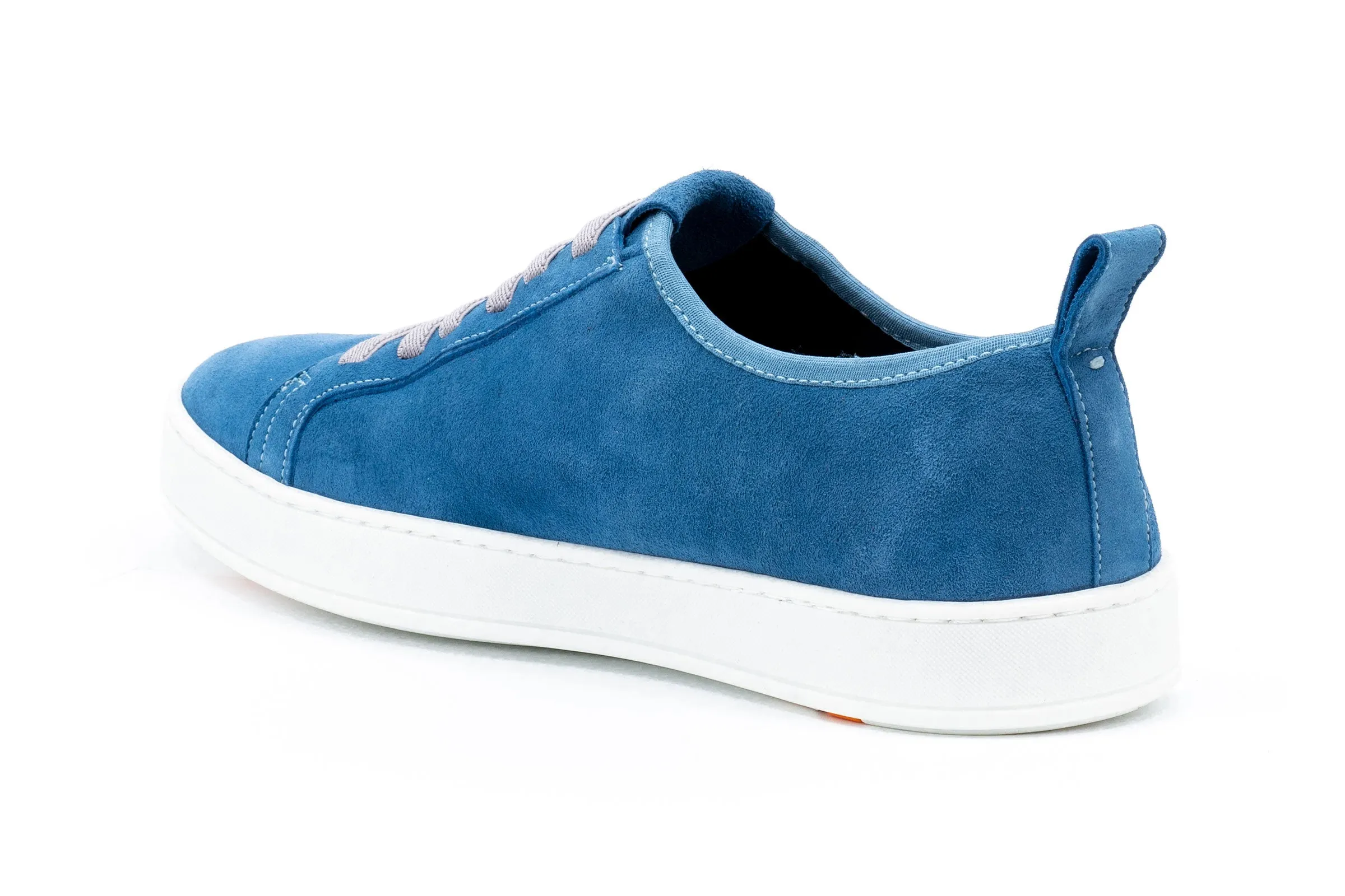 MD Signature Sheep Skin Suede Sneakers - Sky Blue