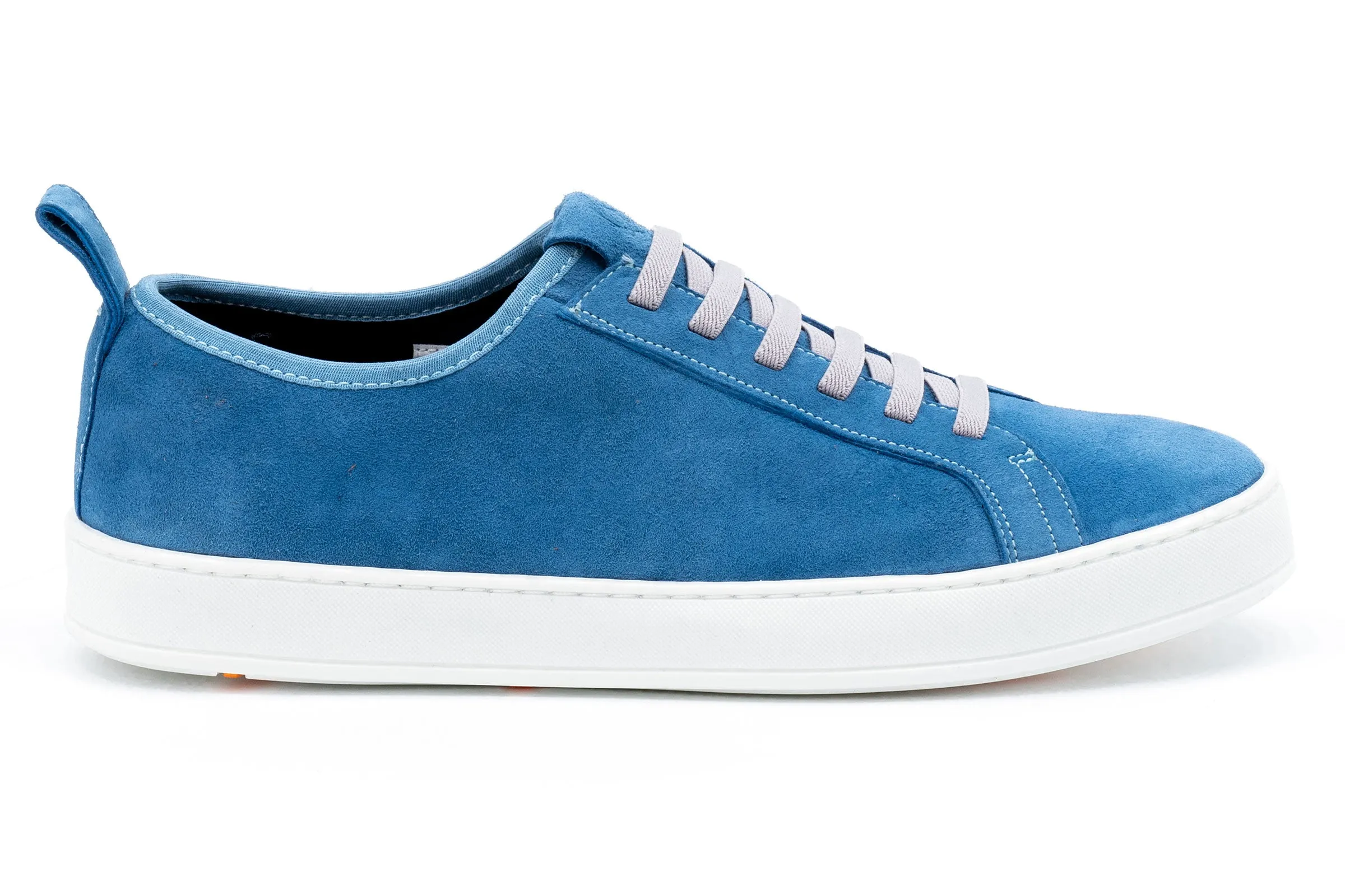 MD Signature Sheep Skin Suede Sneakers - Sky Blue