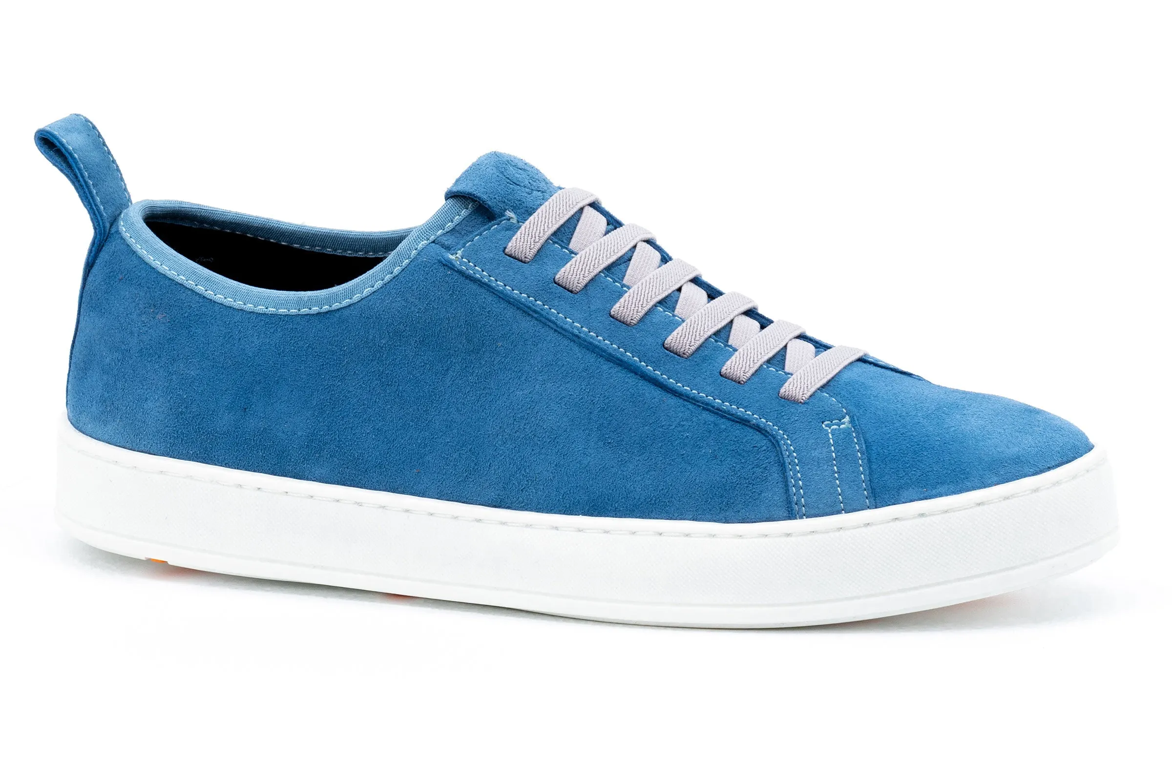 MD Signature Sheep Skin Suede Sneakers - Sky Blue