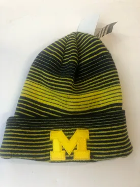 Michigan Wolverines Adidas Gold and Navy Stripes with No Pom