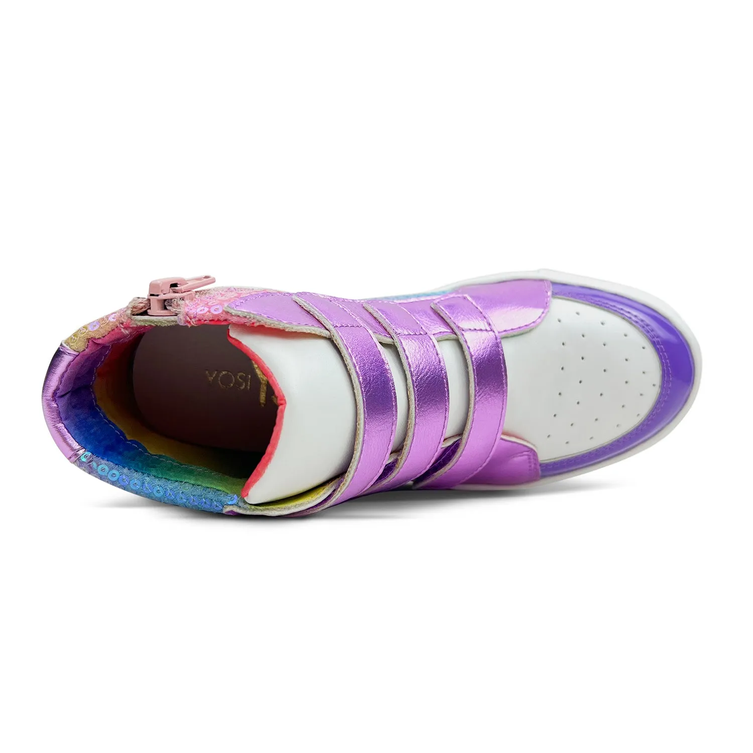 Miss Hannah Velcro Sneaker in Purple - Kids