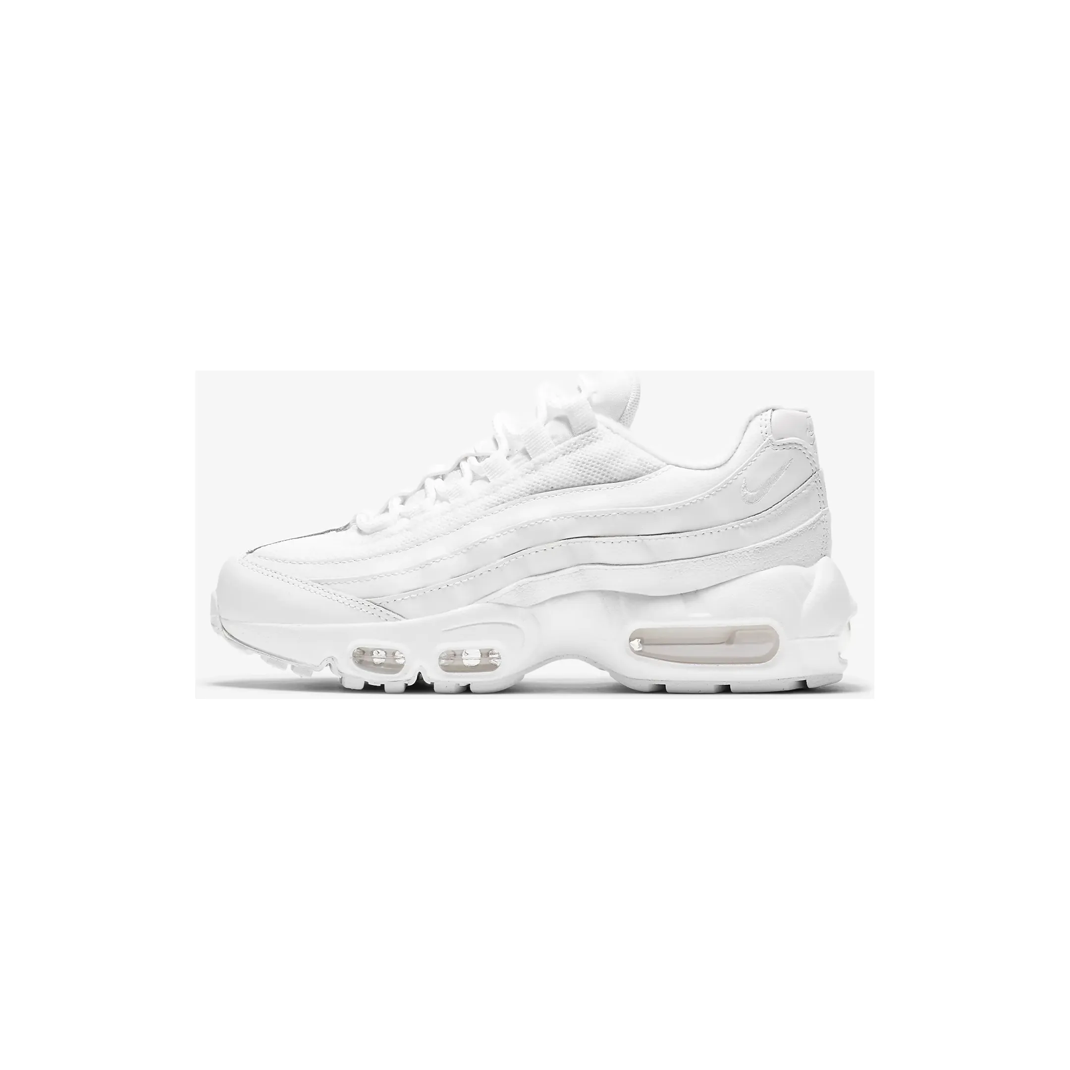 Nike Kid's Air Max 95 Recraft Shoes - All White