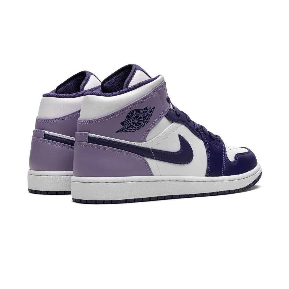 Nike Men's Air Jordan 1 Mid Shoes - Sky J Blueberry / White / Light Purple