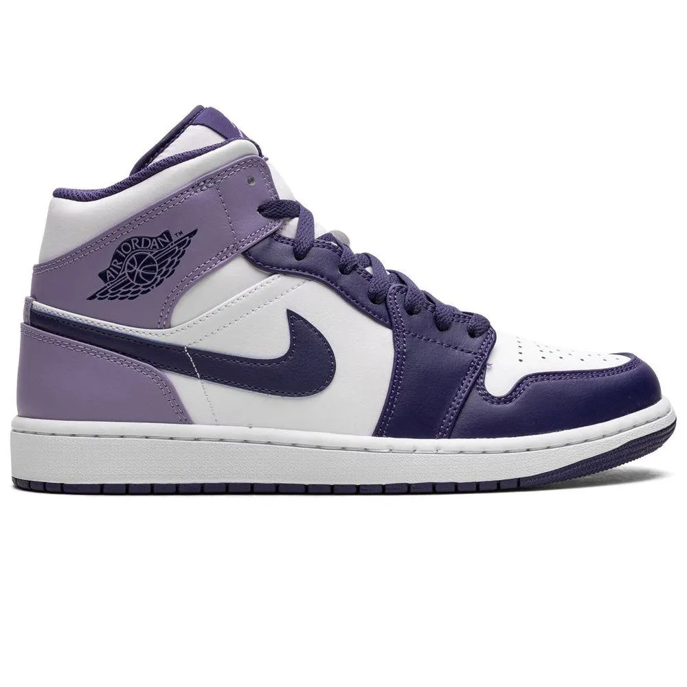 Nike Men's Air Jordan 1 Mid Shoes - Sky J Blueberry / White / Light Purple