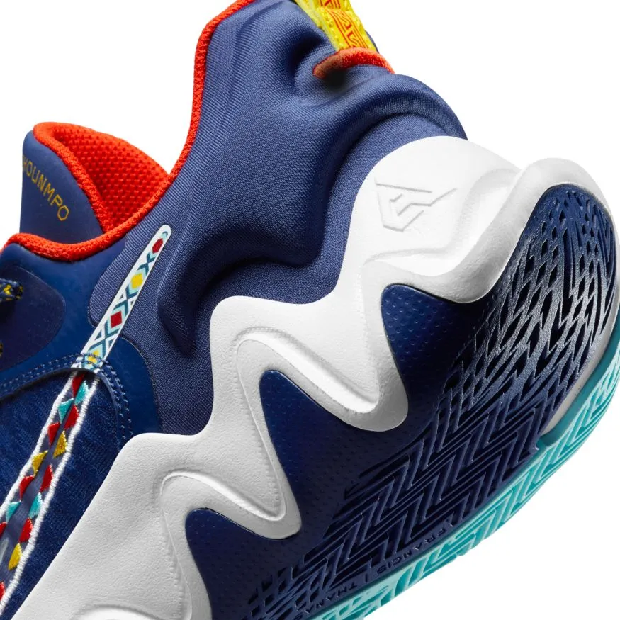 Nike Men's Giannis Immortality Force Field Shoes - Deep Royal Blue / Habanero Red / Copa / Yellow Strike