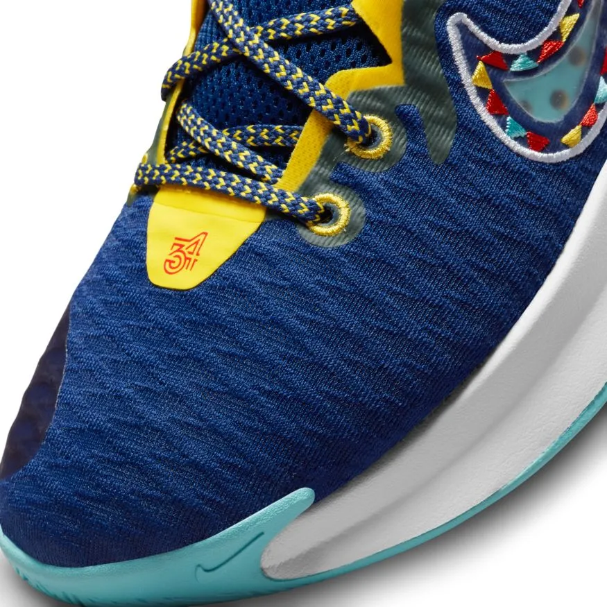 Nike Men's Giannis Immortality Force Field Shoes - Deep Royal Blue / Habanero Red / Copa / Yellow Strike