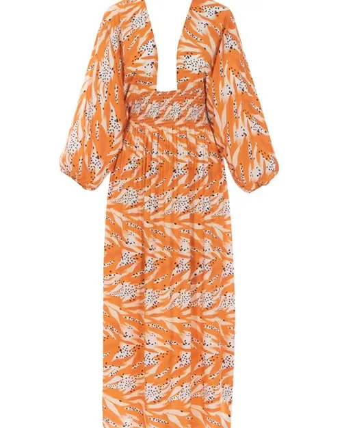 Olivia Dress Abstract Tiger