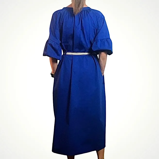 Origami Blu Shirt Dress