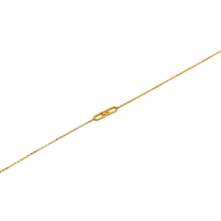 Real Gold 2 GZMessika Anklet, Adjustable Size - Model 0012 A1337