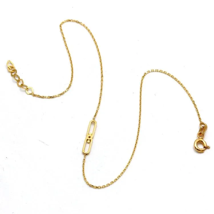 Real Gold 2 GZMessika Anklet, Adjustable Size - Model 0012 A1337