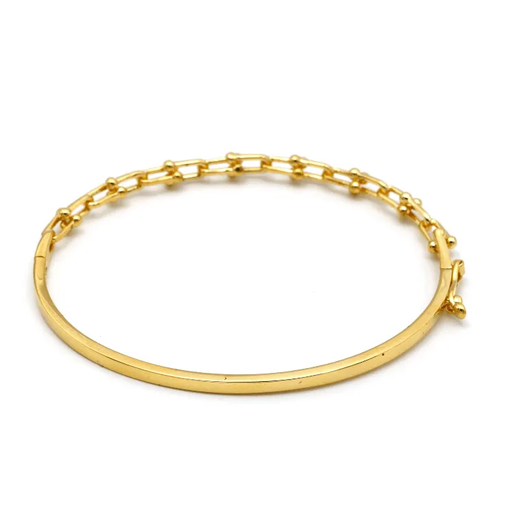 Real Gold GZTF Hardware Lock Bangle 6601 45 - 55 MM (SIZE 13-14) BA1327