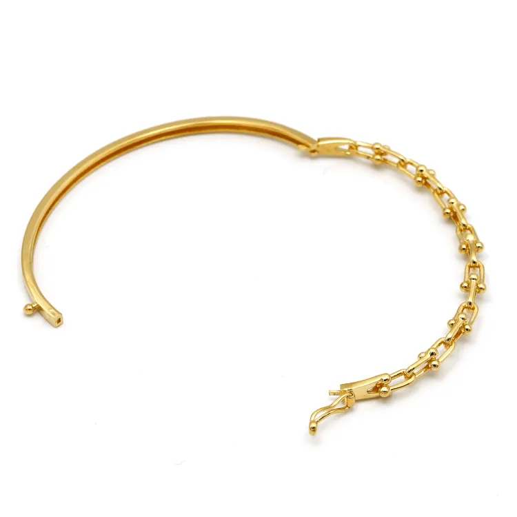 Real Gold GZTF Hardware Lock Bangle 6601 45 - 55 MM (SIZE 13-14) BA1327