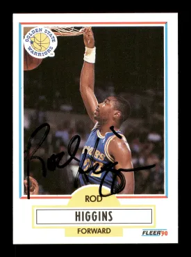 Rod Higgins Autographed 1990-91 Fleer Card #64 Golden State Warriors SKU #167411