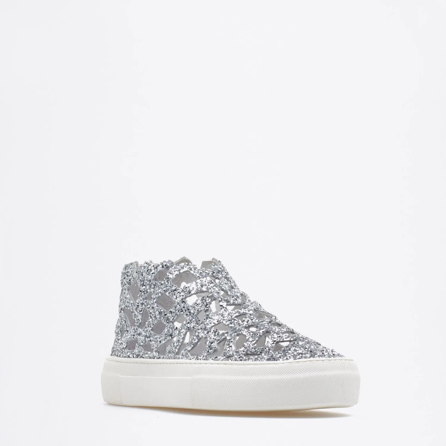 Round Sparkling Sneakers ice-white-iridescent