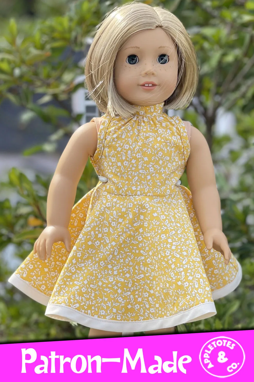 Sylvia Dress 18 Inch Doll Sewing Pattern