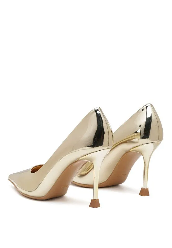 TEEK - POUDRE METALLIC POINTED STILETTOS