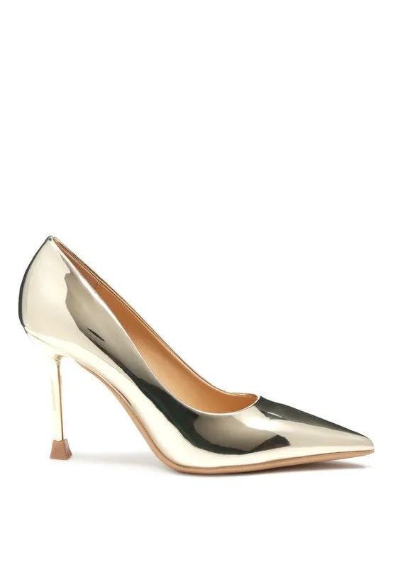 TEEK - POUDRE METALLIC POINTED STILETTOS