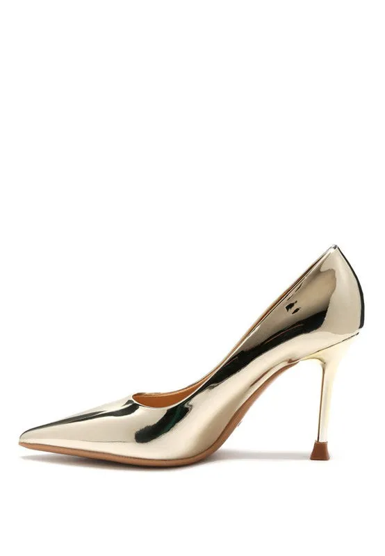 TEEK - POUDRE METALLIC POINTED STILETTOS