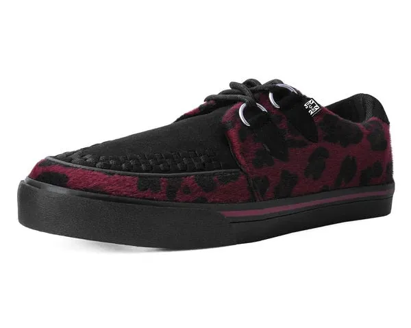 T.U.K Black & Burgundy Animal Print Hair VLK Sneaker