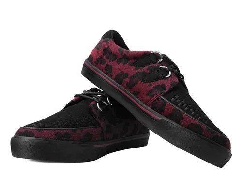 T.U.K Black & Burgundy Animal Print Hair VLK Sneaker