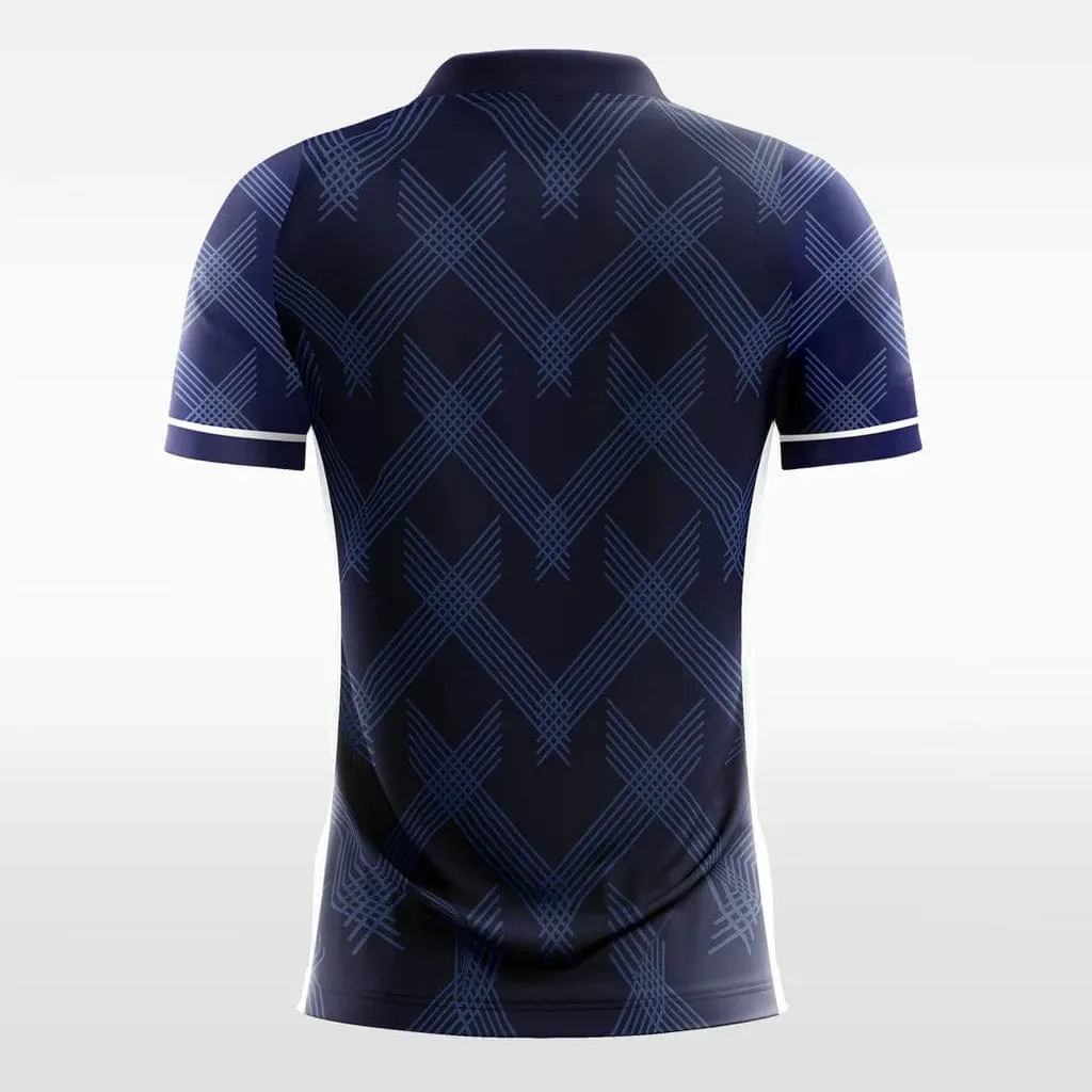 Vintage Check - Women Custom Soccer Jerseys Navy Blue Design