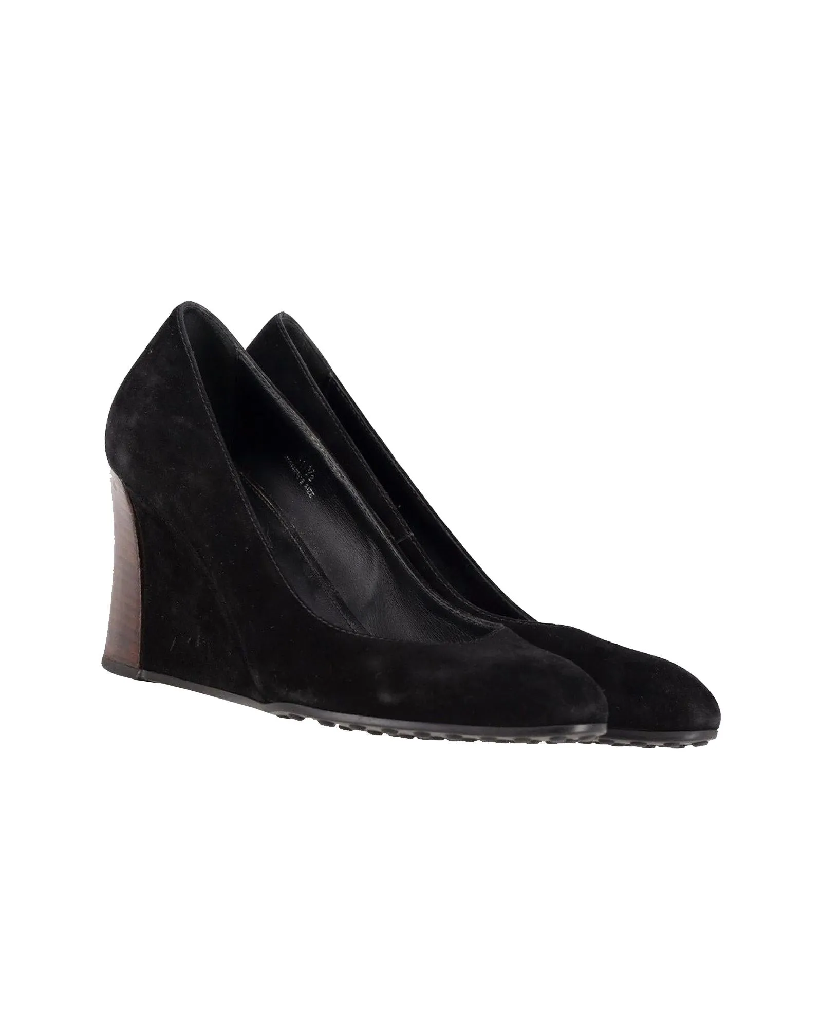 Wedge Pumps in Black Suede by Tods