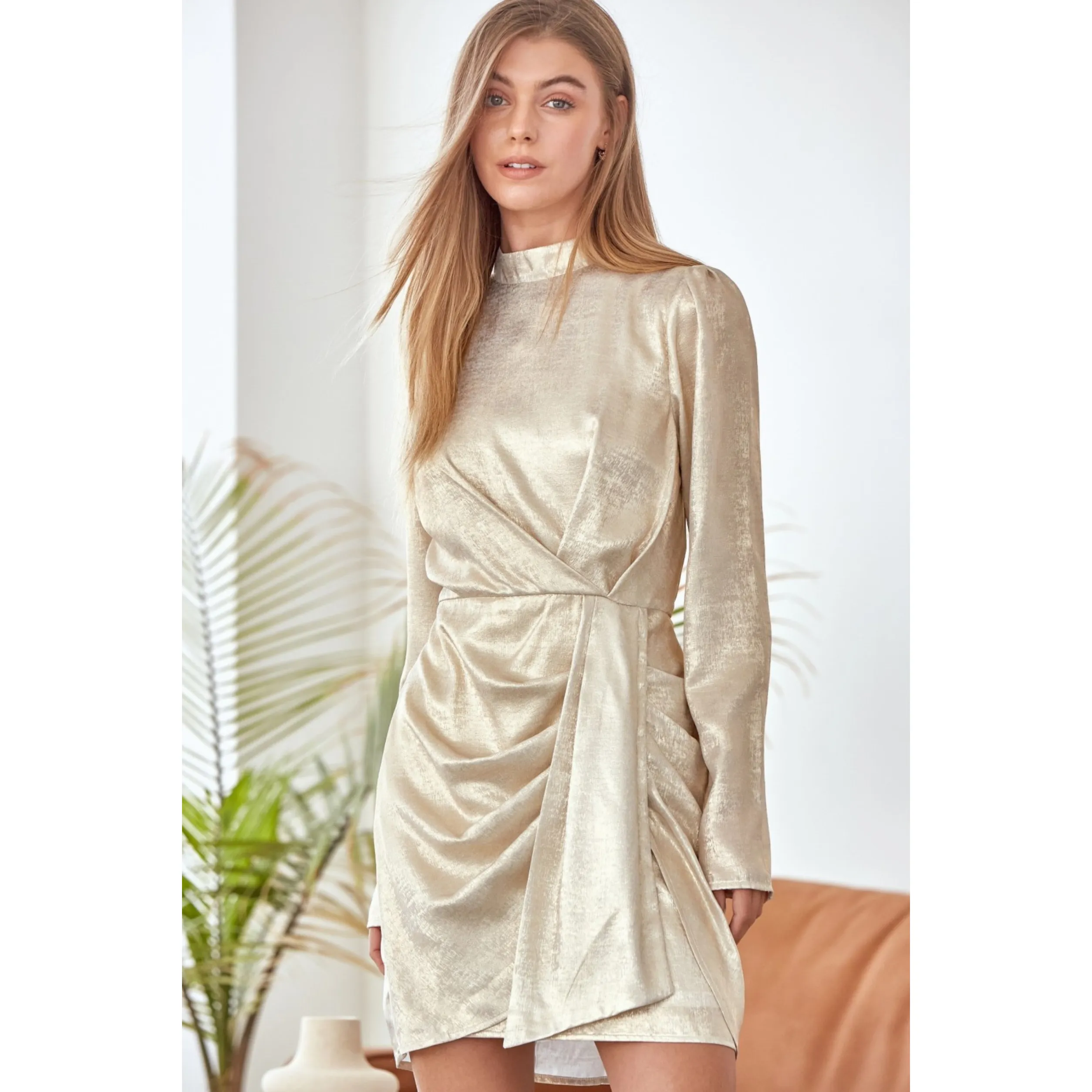 You're So Golden Wrap Dress